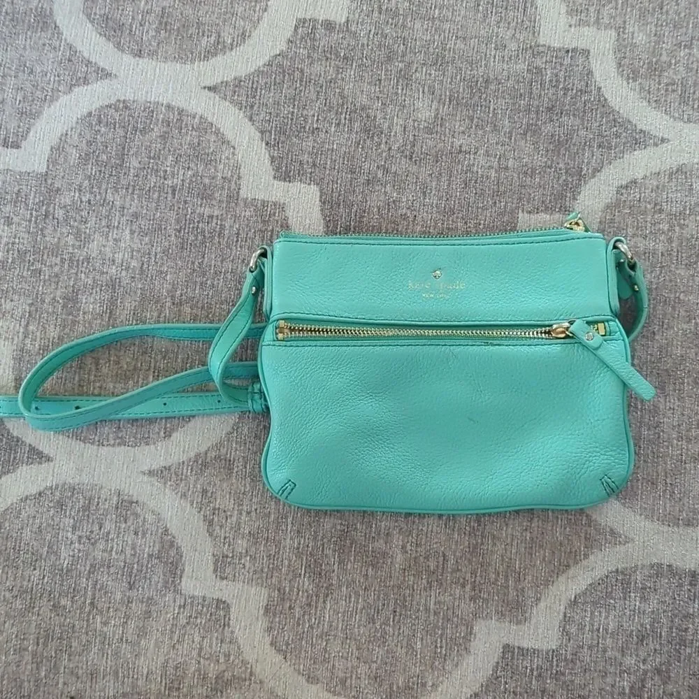 Kate Spade Tiffany Blue Leather Crossbody